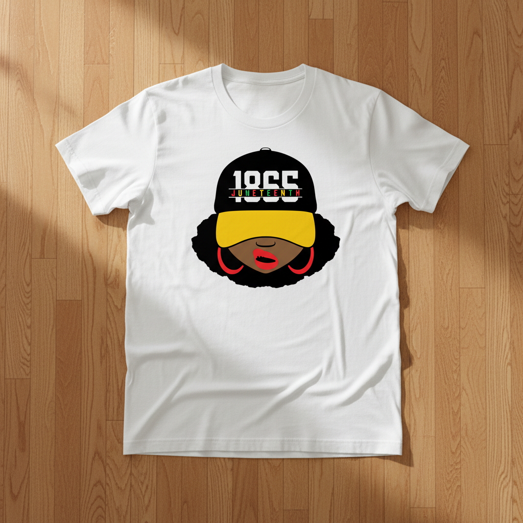 1855 Juneteenth Hat White T-Shirt