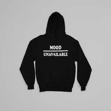Mood – Unavailable Hoodie - Black/White - Front View