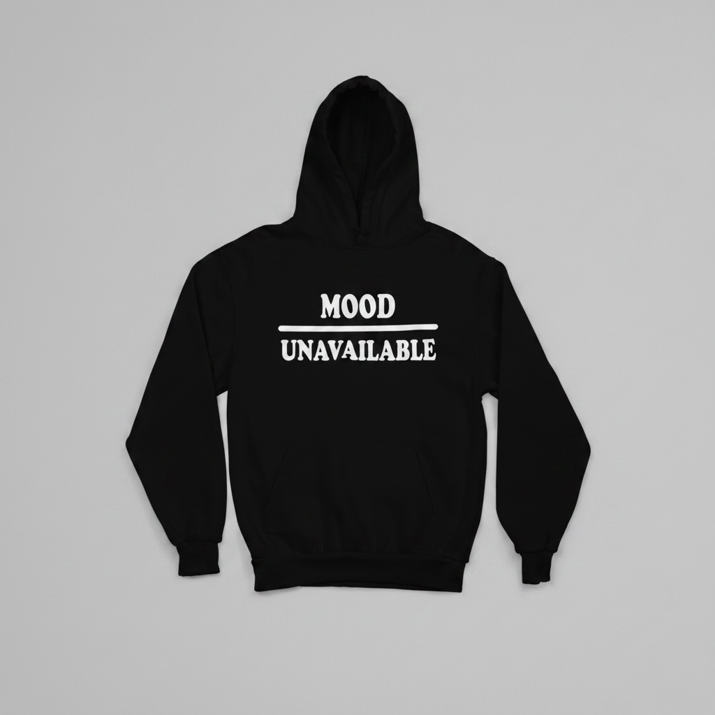 Mood – Unavailable Hoodie - Black/White - Front View