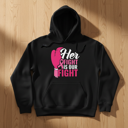 Her Fight Is Our Fight Black Hoodie