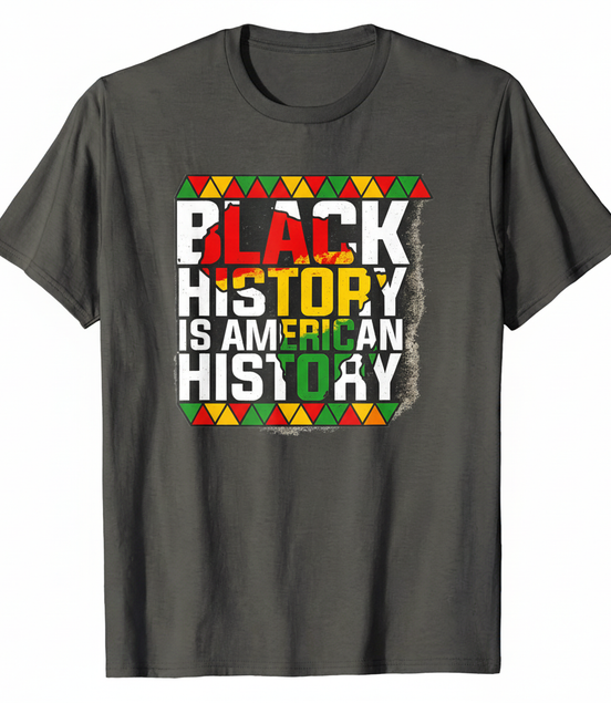 Black History is American History Dark Gray T-Shirt