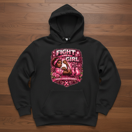 Fight Like a Girl Gray Hoodie