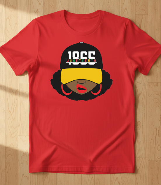 1855 Juneteenth Hat Red T-Shirt