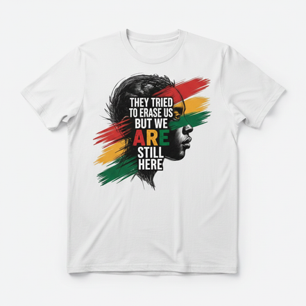 They Tried to Erase Us But We ARE Still Here Tee - White