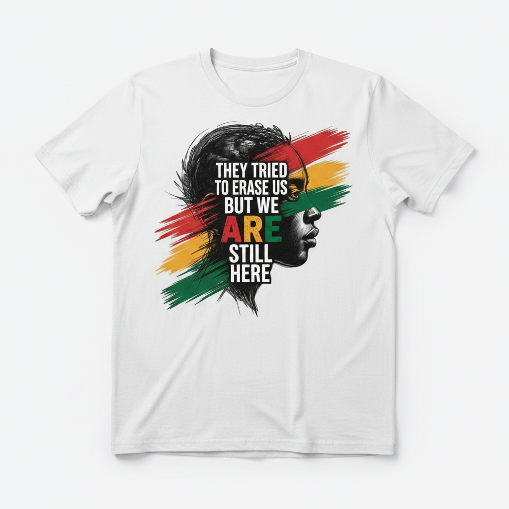 They Tried to Erase Us But We ARE Still Here Tee - White