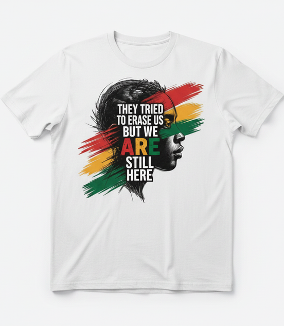 They Tried to Erase Us But We ARE Still Here Tee - White