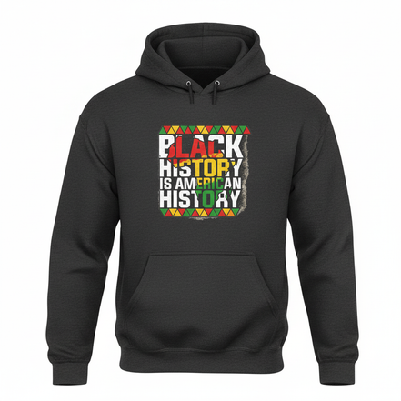 Black History is American History Dark Gray Hoodie