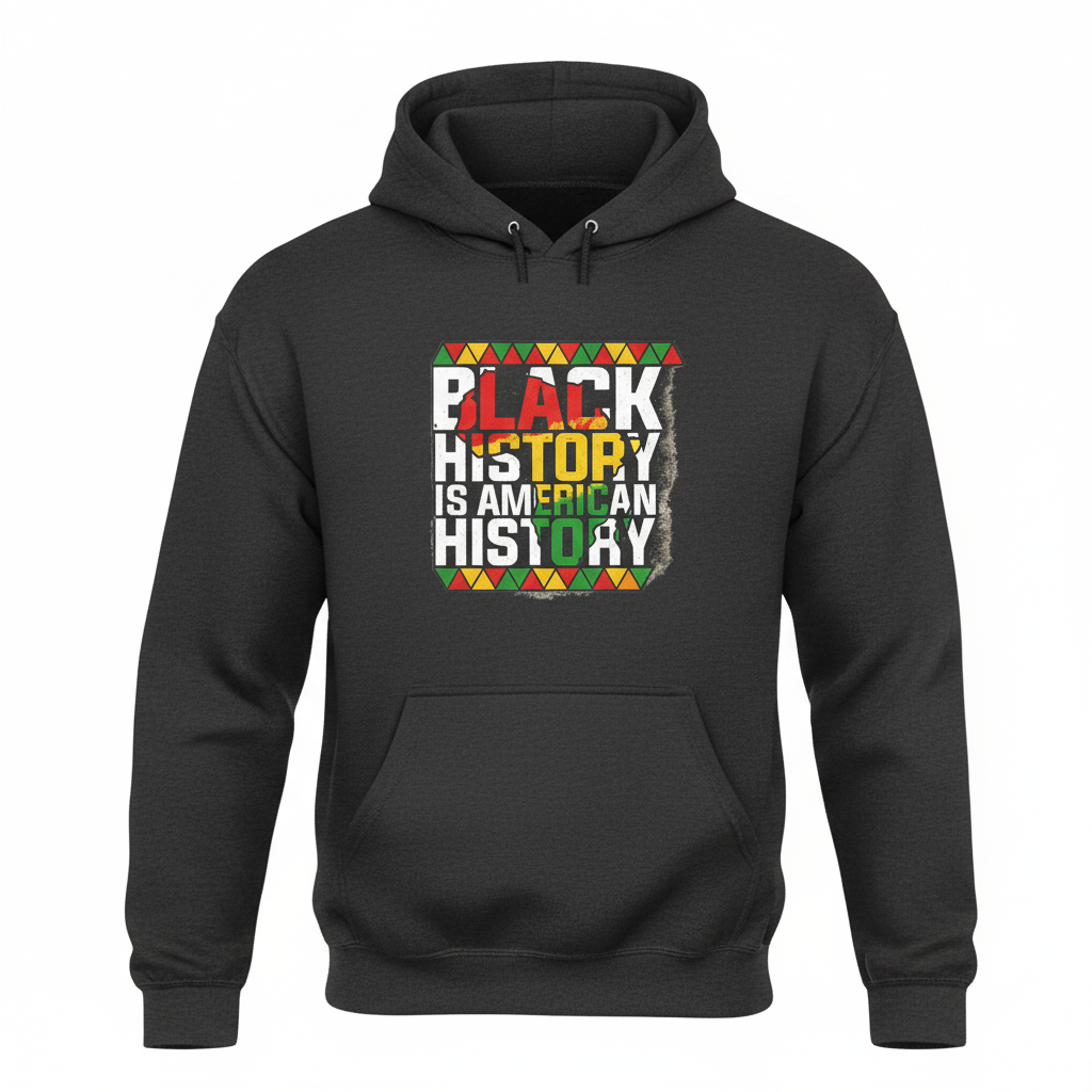 Black History is American History Dark Gray Hoodie