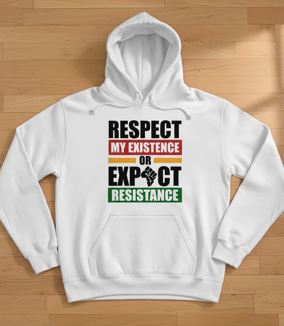 Respect My Existence White Hoodie