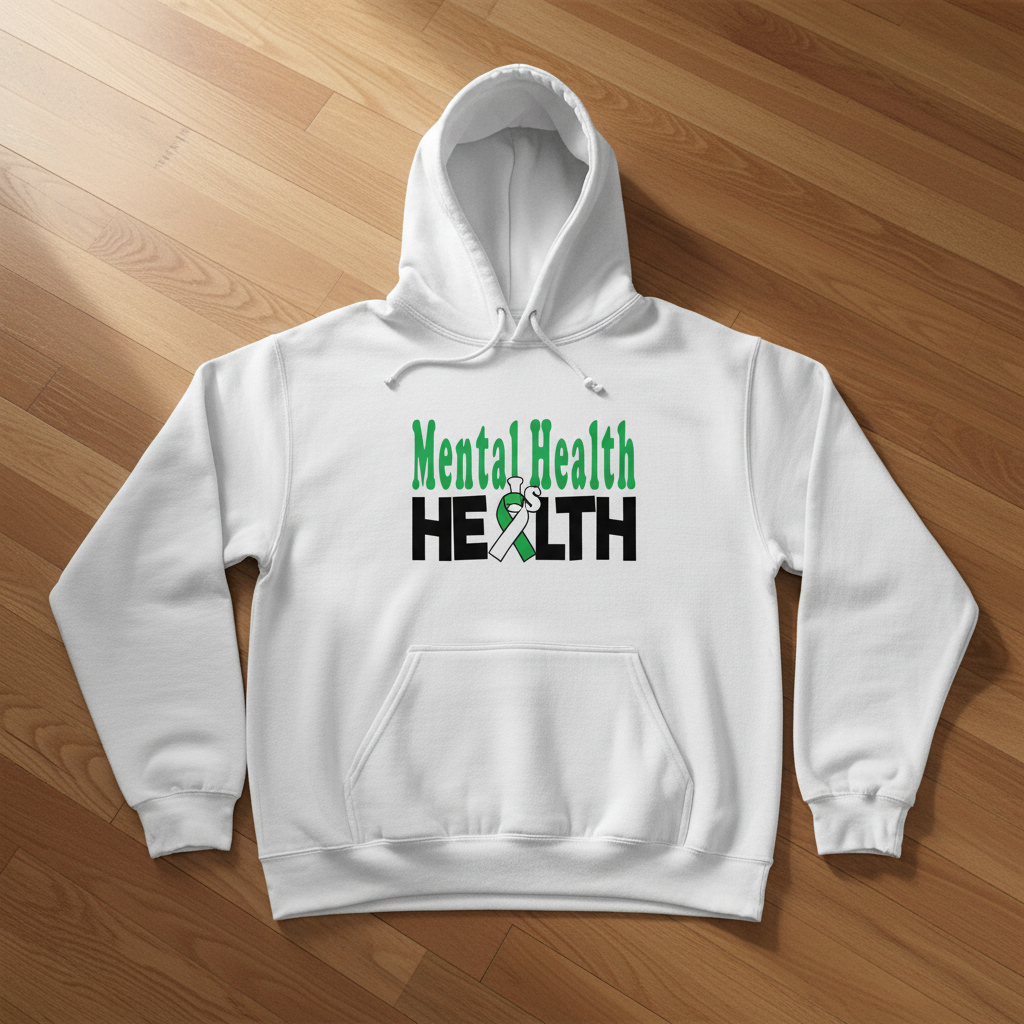 Mental Health is Health White Hoodie