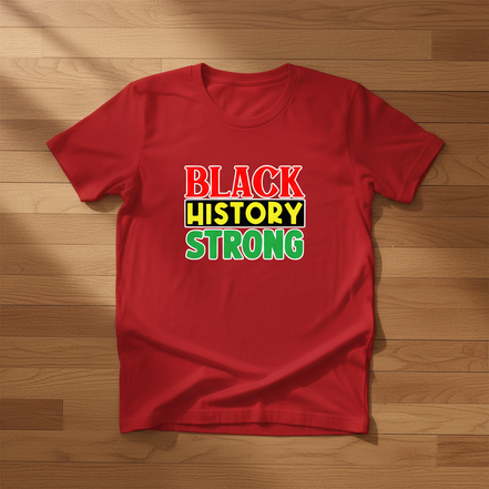 Black History Strong Red T-Shirt