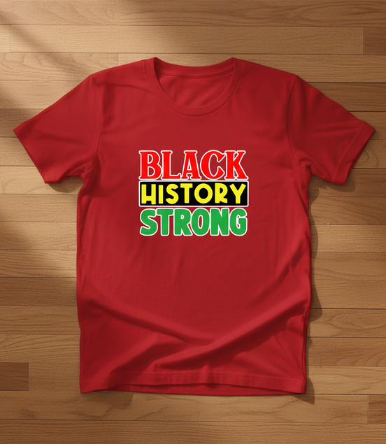 Black History Strong Red T-Shirt