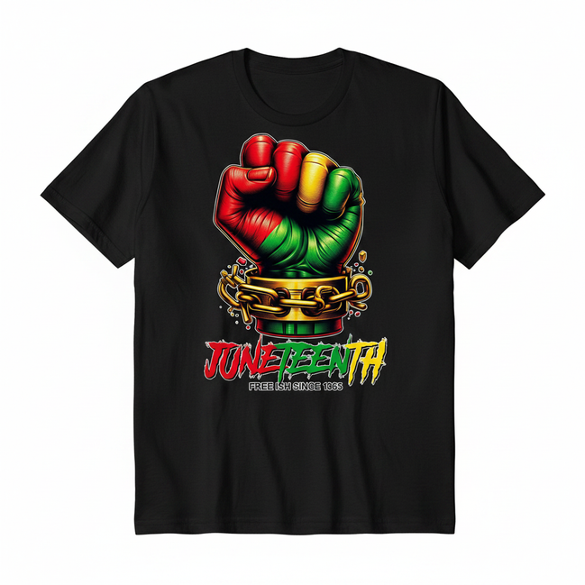 Juneteenth Free Ish Since 1865 Graphic Tee - Black