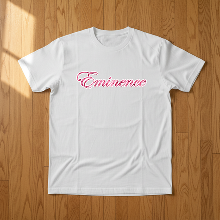 Eminence Pink Rose Lioness White T-Shirt Front