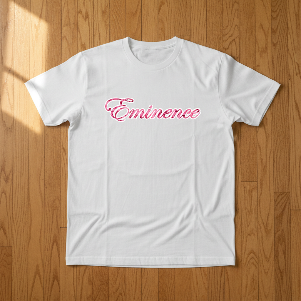 Eminence Pink Rose Lioness White T-Shirt Front