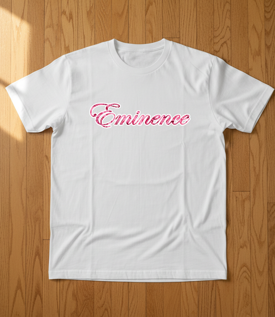 Eminence Pink Rose Lioness White T-Shirt Front