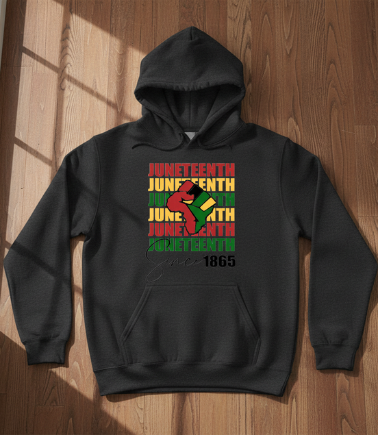 Juneteenth Since 1865 Gray Hoodie