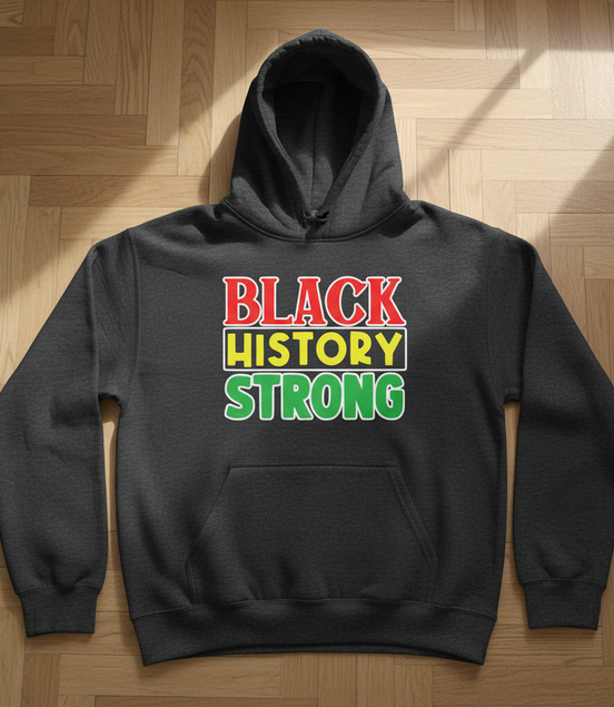 Black History Strong Gray Hoodie