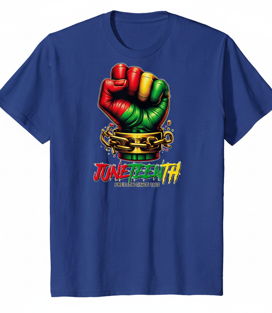 Juneteenth Free Ish Since 1865 Graphic Tee - Royal Blue