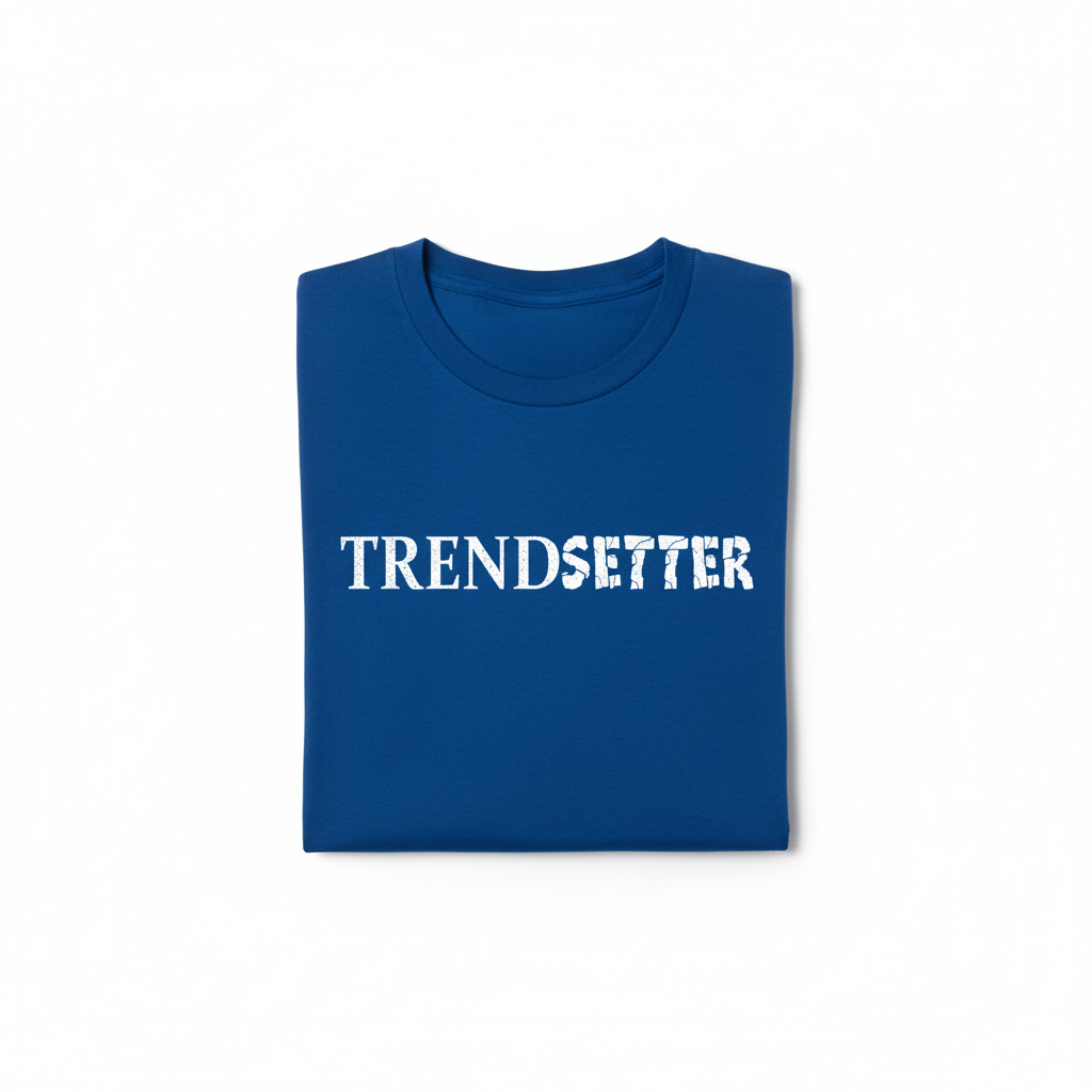 Trendsetter White Graphic Tee - Blue