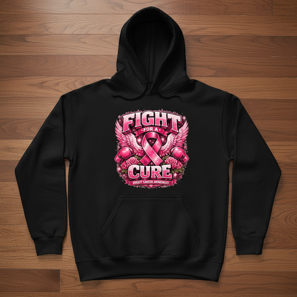 Fight for a Cure Black Hoodie Large