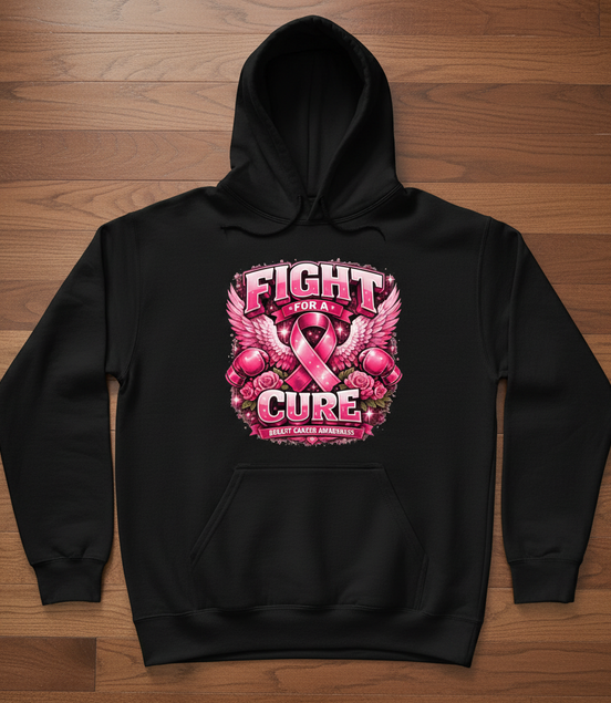Fight for a Cure Black Hoodie Large