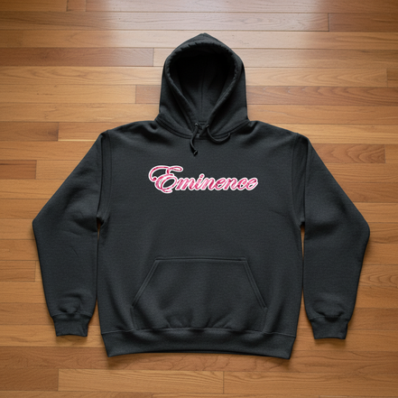 Eminence Pink Rose Lioness Gray Hoodie Front