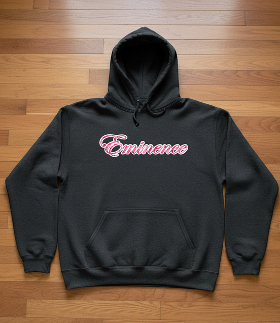 Eminence Pink Rose Lioness Gray Hoodie Front