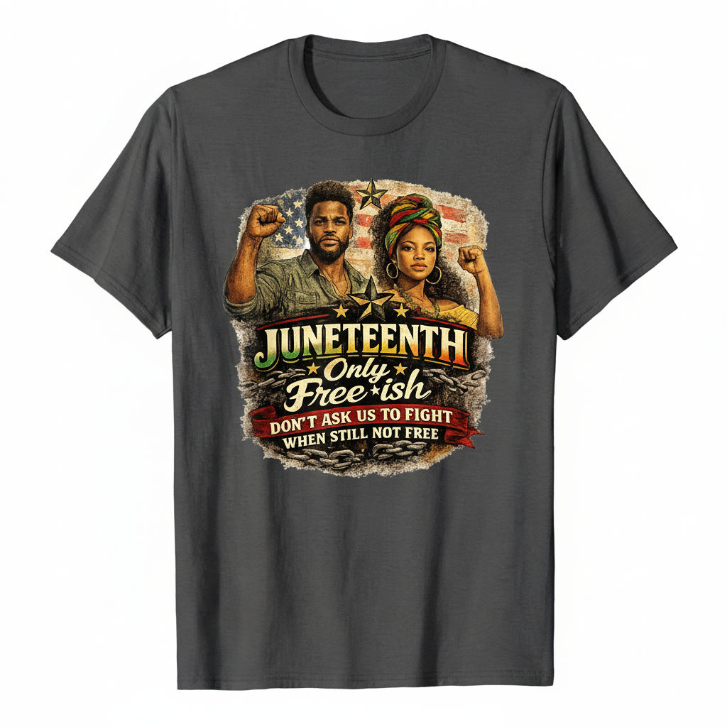 Juneteenth Free-ish Dark Gray T-Shirt