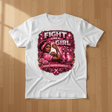 Fight Like a Girl White T-Shirt