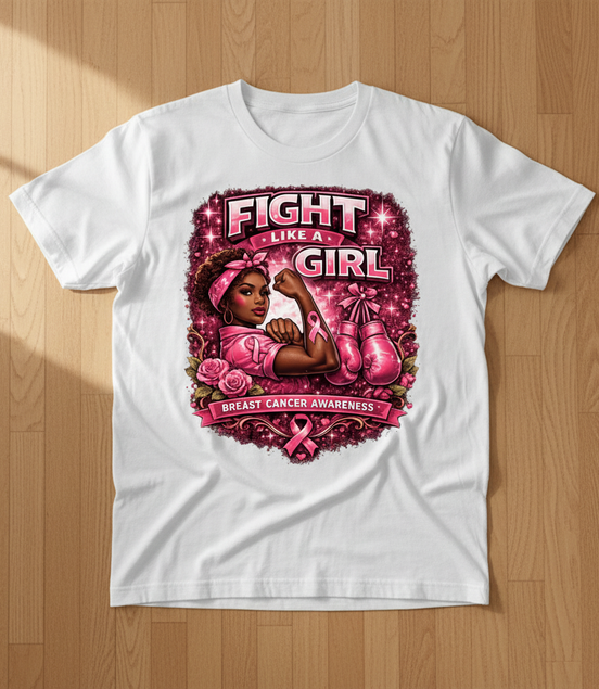 Fight Like a Girl White T-Shirt