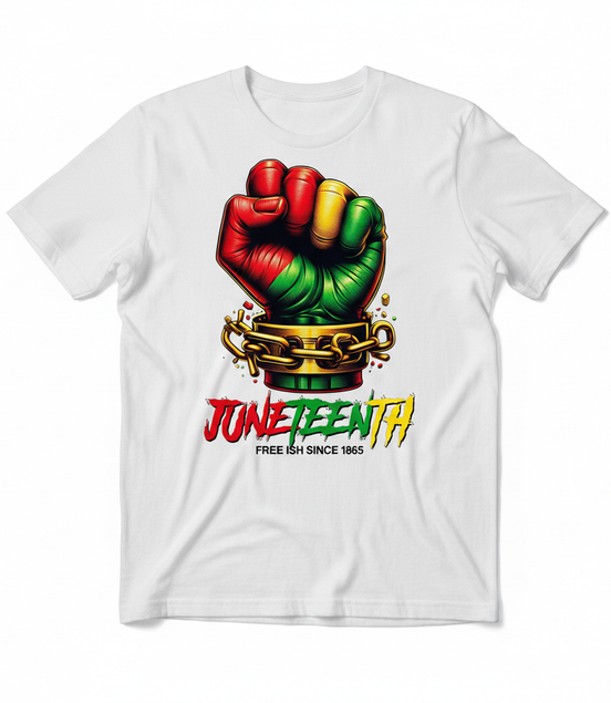 Juneteenth Free Ish Since 1865 Graphic Tee - White