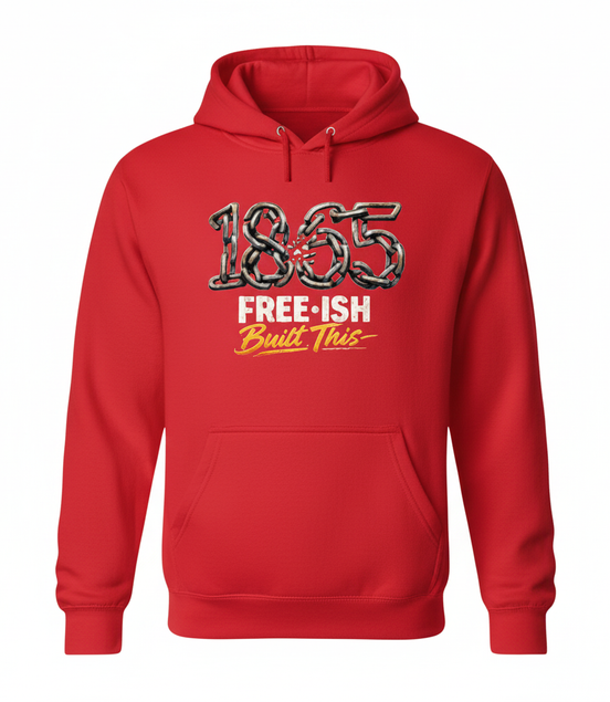 1865 Built This Bright Red Hoodie