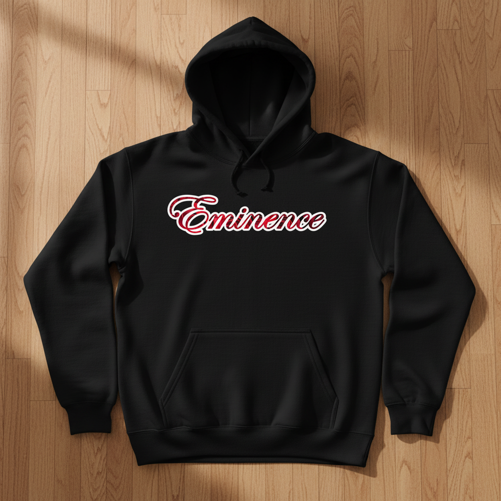 Eminence Red Rose Lioness Black Hoodie Front