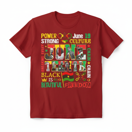 Juneteenth Power Culture Graphic Tee - Red