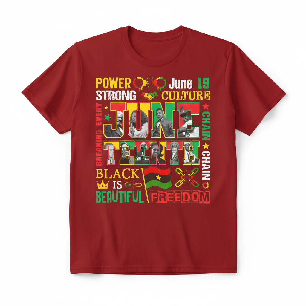 Juneteenth Power Culture Graphic Tee - Red