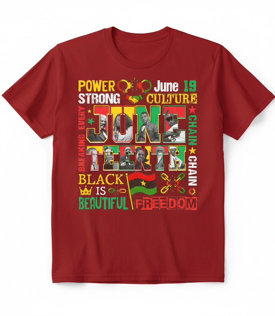 Juneteenth Power Culture Graphic Tee - Red