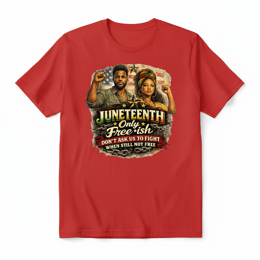 Juneteenth Free-ish Bright Red T-Shirt