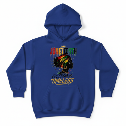 Juneteenth Freedom is Timeless Hoodie - Royal Blue