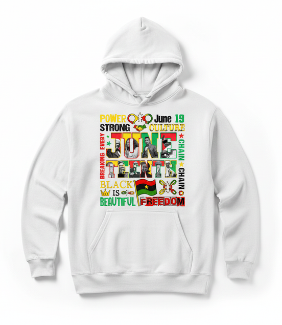 Juneteenth Power Culture Hoodie - White