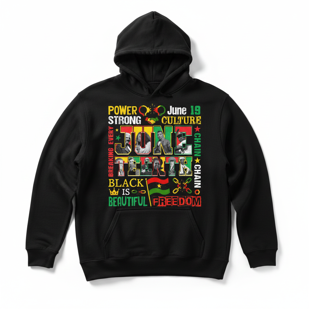 Juneteenth Power Culture Hoodie - Black