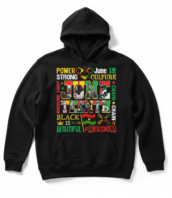 Juneteenth Power Culture Hoodie - Black