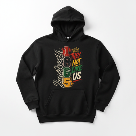 Juneteenth 1865 They Not Like Us Hoodie - Black