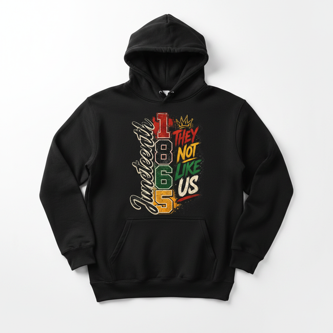 Juneteenth 1865 They Not Like Us Hoodie - Black
