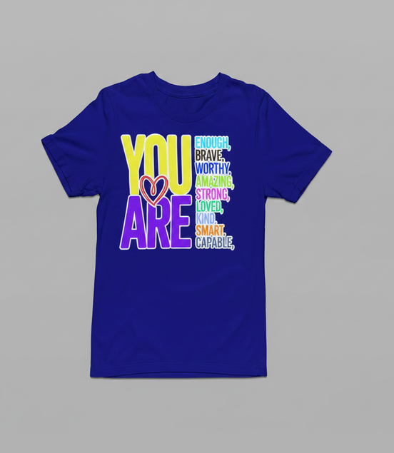 You Are Tee - Navy - Front View