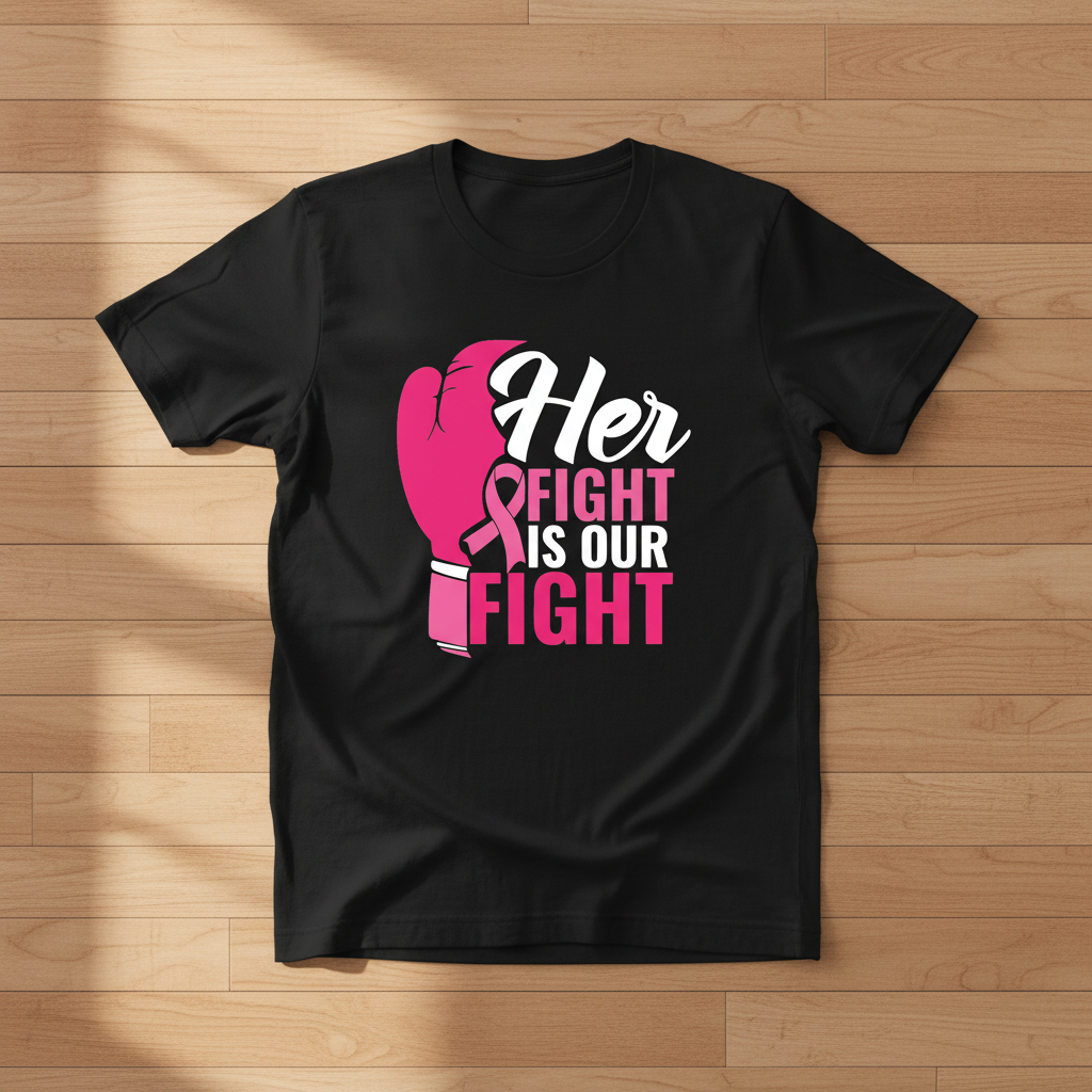 Her Fight Is Our Fight Black T-Shirt