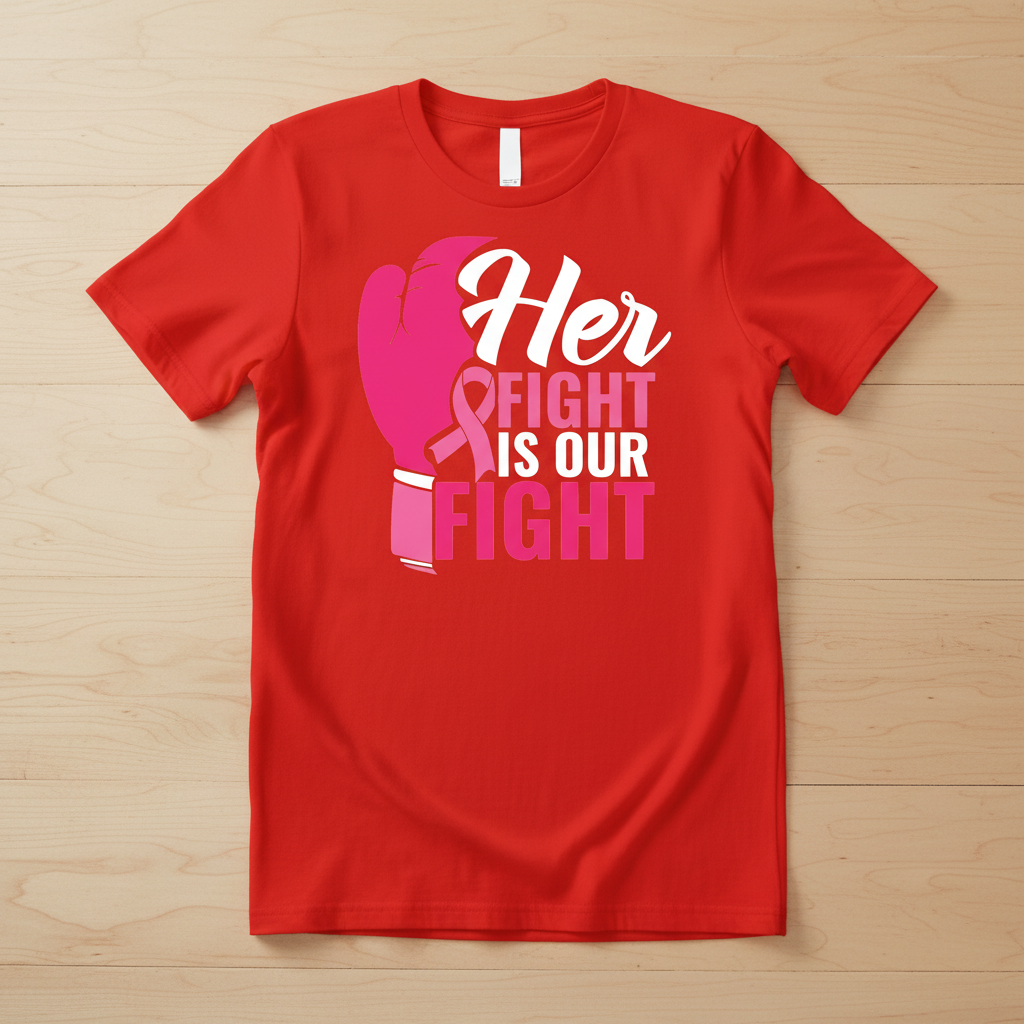 Her Fight Is Our Fight Red T-Shirt