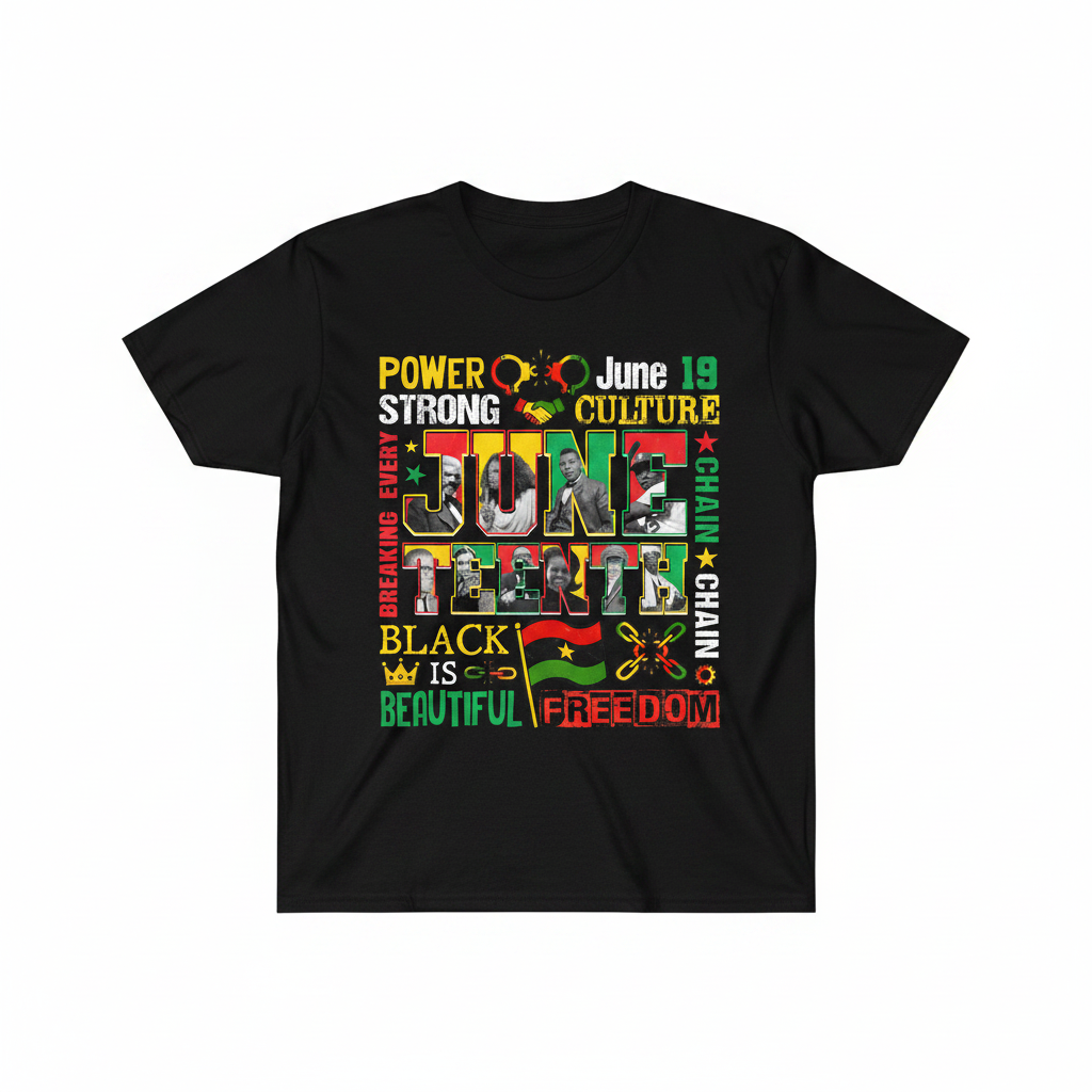 Juneteenth Power Culture Graphic Tee - Black