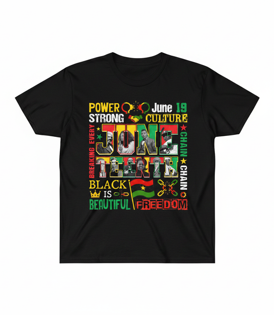 Juneteenth Power Culture Graphic Tee - Black