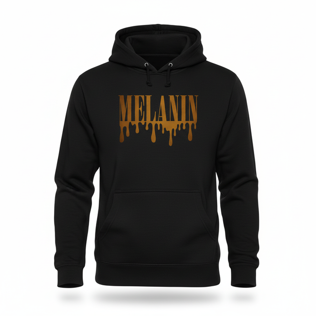 MELANIN Black Hoodie Front View